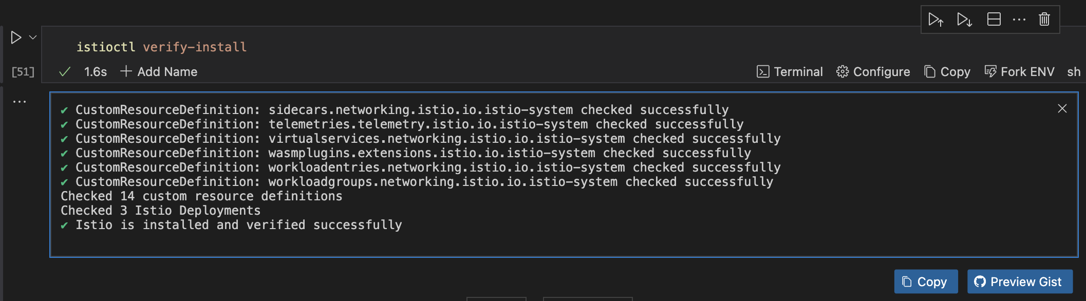 istio installed